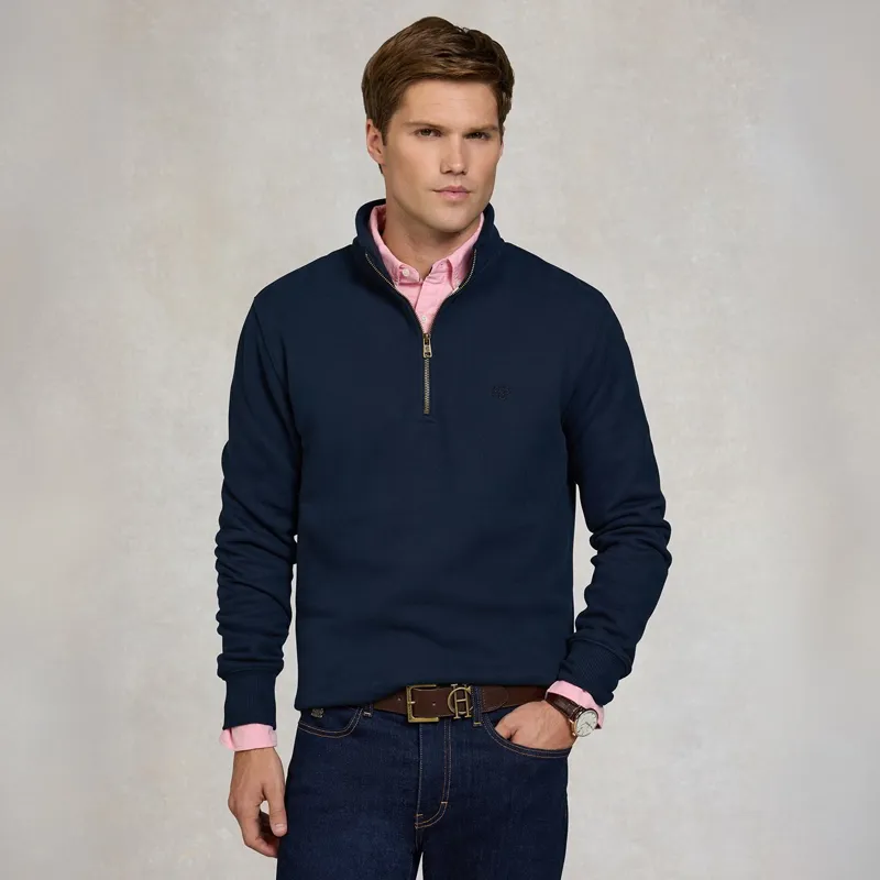 Holland Cooper Men's Quarter Zip Sweatshirt - Ink Navy