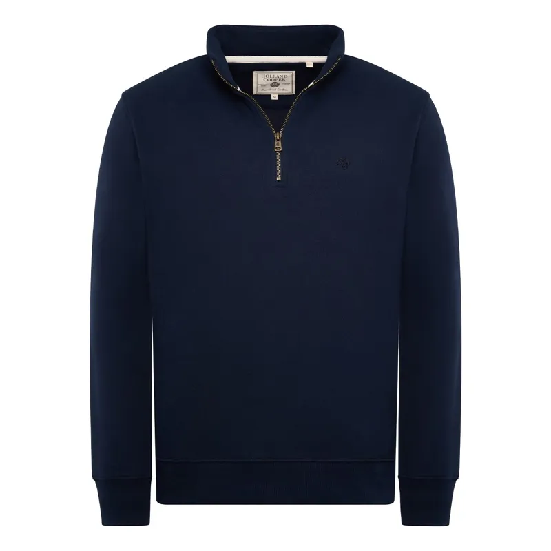 Holland Cooper Men's Quarter Zip Sweatshirt - Ink Navy-3
