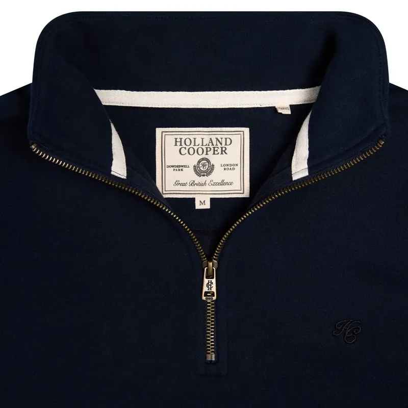 Holland Cooper Men's Quarter Zip Sweatshirt - Ink Navy-7