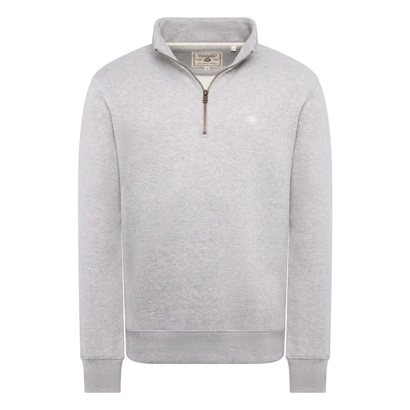 Holland Cooper Men's Quarter Zip Sweatshirt - Grey-5