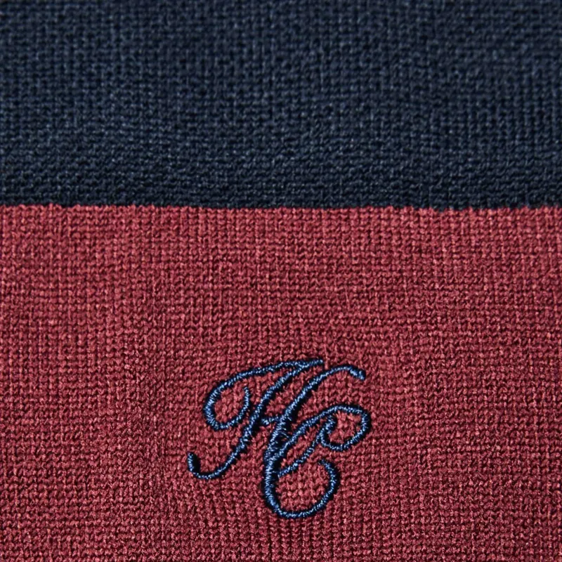 Holland Cooper Women's Tall Riding Socks - Oxblood/Navy-4