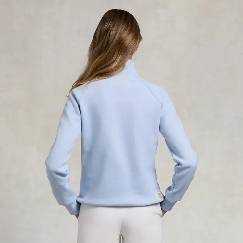 Holland Cooper Henley Women's Quarter Zip - Pale Blue-1
