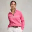 Holland Cooper Sporting Goods Henley Women's Quarter Zip - Peony Pink