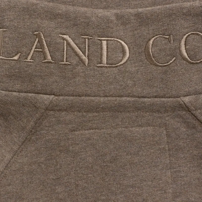 Holland Cooper Sporting Goods Henley Womens Quarter Zip Sweater - Chocolate Marl-6