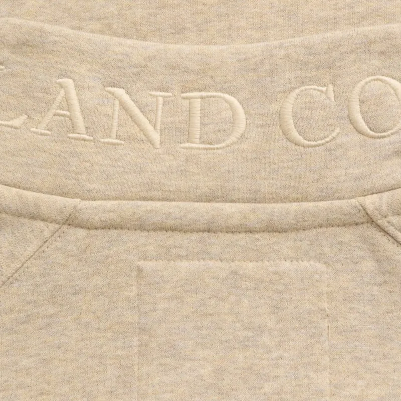 Holland Cooper Sporting Goods Henley Womens Quarter Zip Pullover - Oatmeal Marl-9