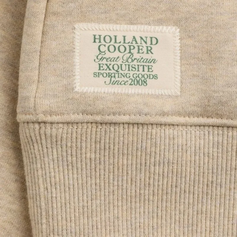 Holland Cooper Sporting Goods Henley Womens Quarter Zip Pullover - Oatmeal Marl-8