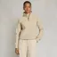 Holland Cooper Sporting Goods Henley Womens Quarter Zip Pullover - Oatmeal Marl