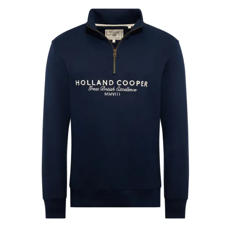 Holland Cooper Henley Sporting Goods Men's Quarter Zip - Ink Navy-1