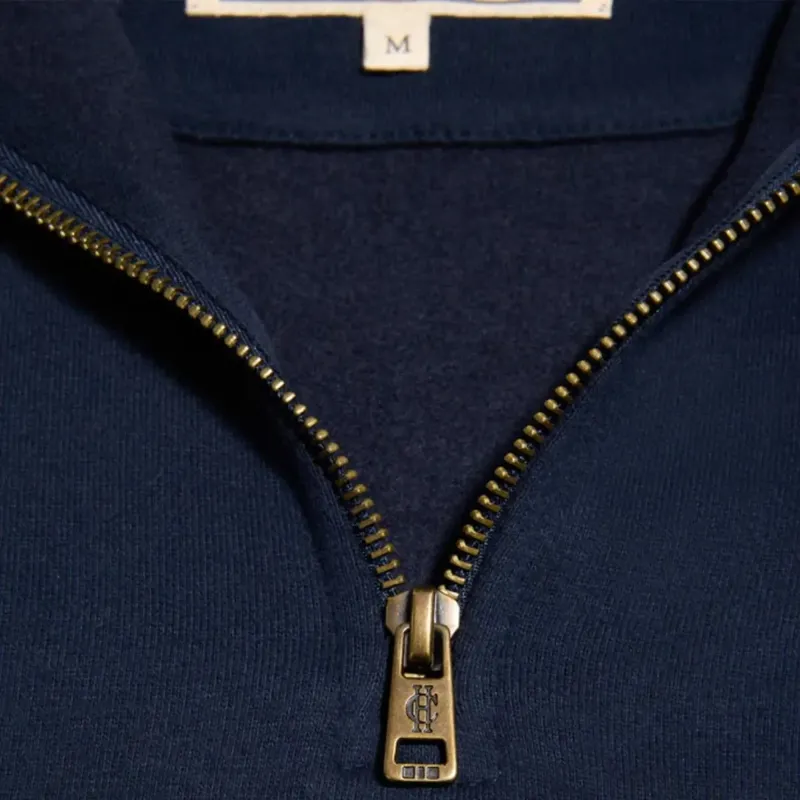 Holland Cooper Henley Sporting Goods Men's Quarter Zip - Ink Navy-5