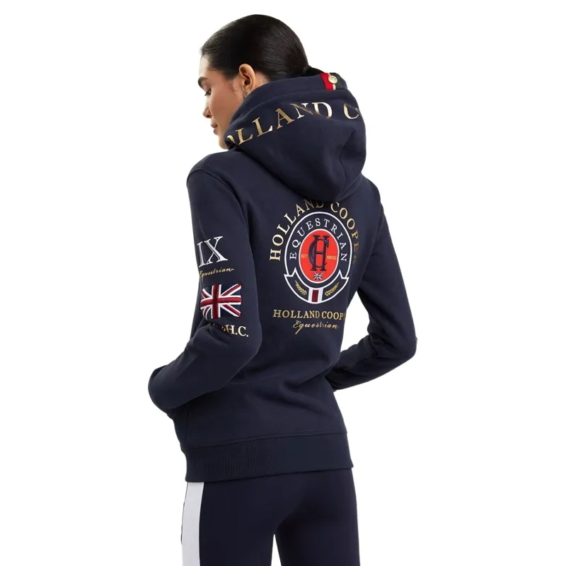Holland Cooper Team Zip Hoodie Women's - Ink Navy-6