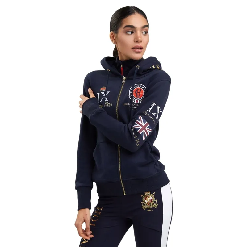 Holland Cooper Team Zip Hoodie Women's - Ink Navy-5