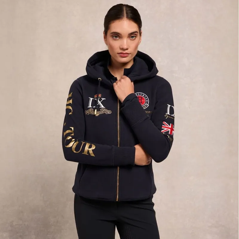 Holland Cooper Team Zip Hoodie Women's - Ink Navy