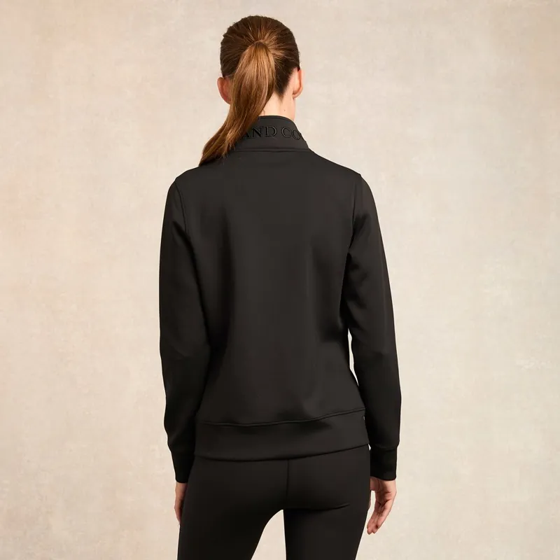 Holland Cooper Training Zip Through Womens Sweatshirt - Black-2