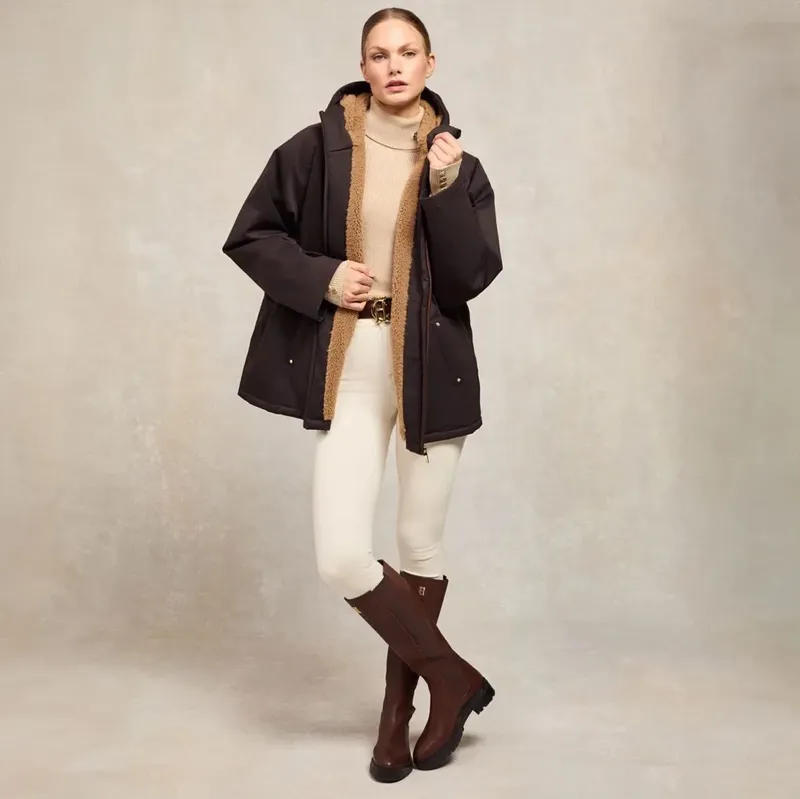 Holland Cooper One Size Waterproof Women's Jacket - Chocolate-2