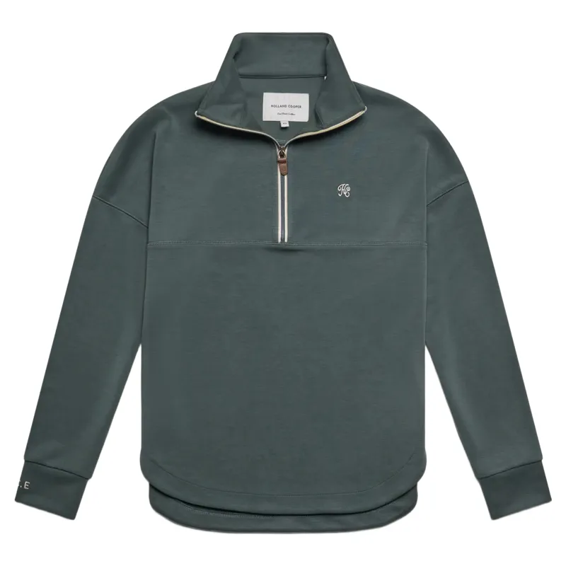 Holland Cooper Windsor Women's Quarter Zip Sweatshirt - Ivy Green