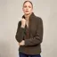 Holland Cooper Country Womens Full Zip Fleece - Khaki Borg