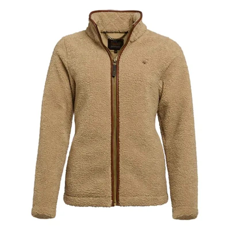 Holland Cooper Country Womens Full Zip Fleece Jacket - Natural Sherpa-3