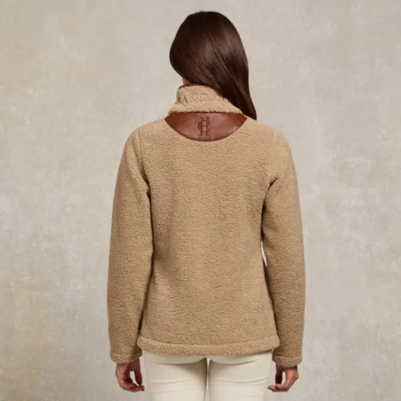 Holland Cooper Country Womens Full Zip Fleece Jacket - Natural Sherpa-4