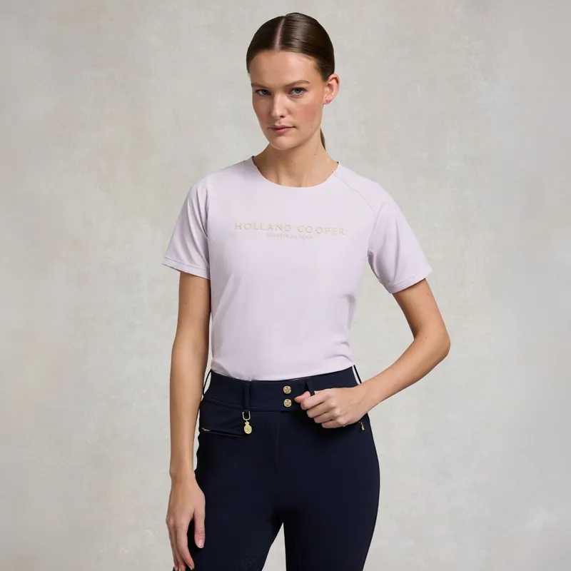 Holland Cooper Chiltern Women's Crew Neck T-Shirt - Dawn Pink-3