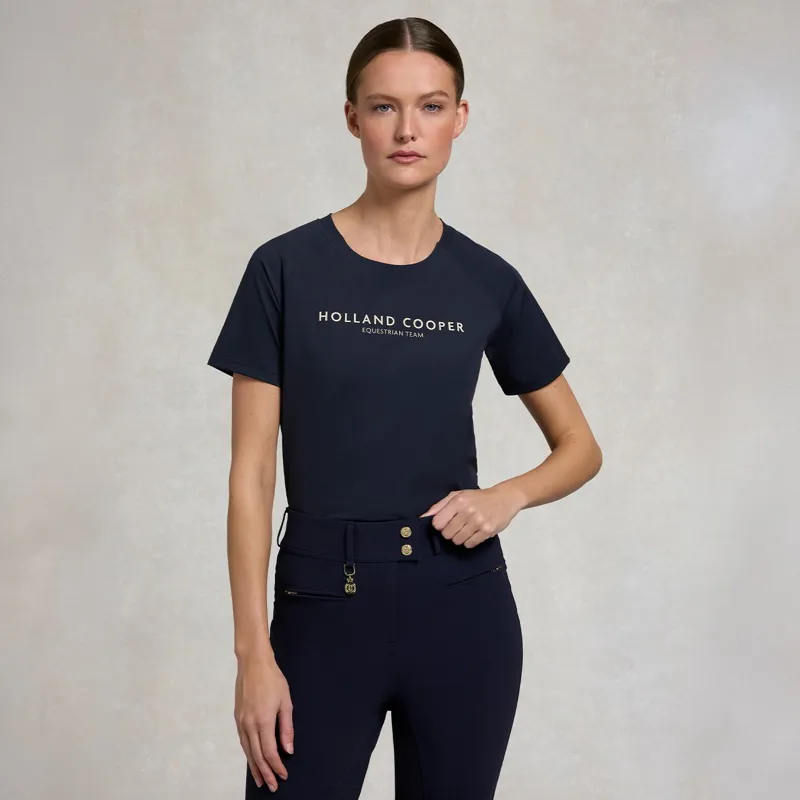 Holland Cooper Chiltern Womens Crew Neck T-Shirt - Ink Blue-2