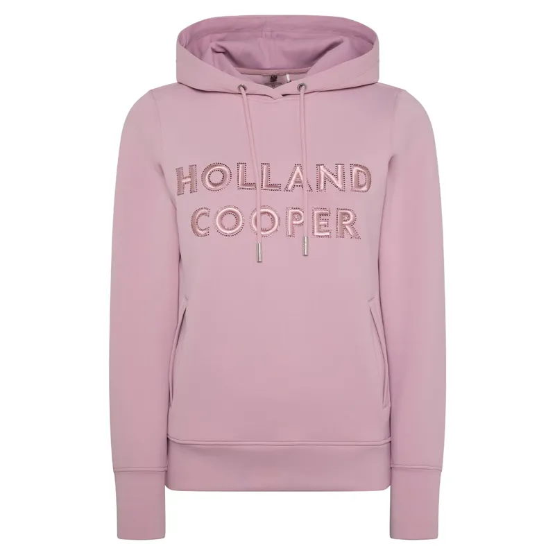 Holland Cooper Crystal Womens Hoodie - Dawn Pink-1
