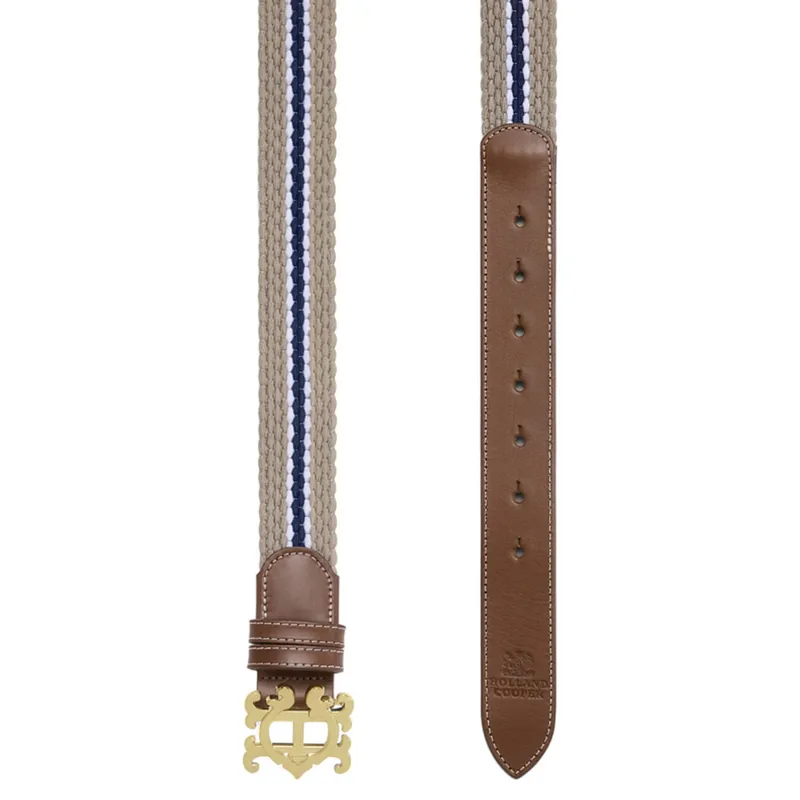 Holland Cooper Women's Elastic Cord Belt - Stone/Navy/Ecru-1