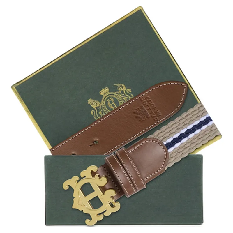 Holland Cooper Women's Elastic Cord Belt - Stone/Navy/Ecru-2