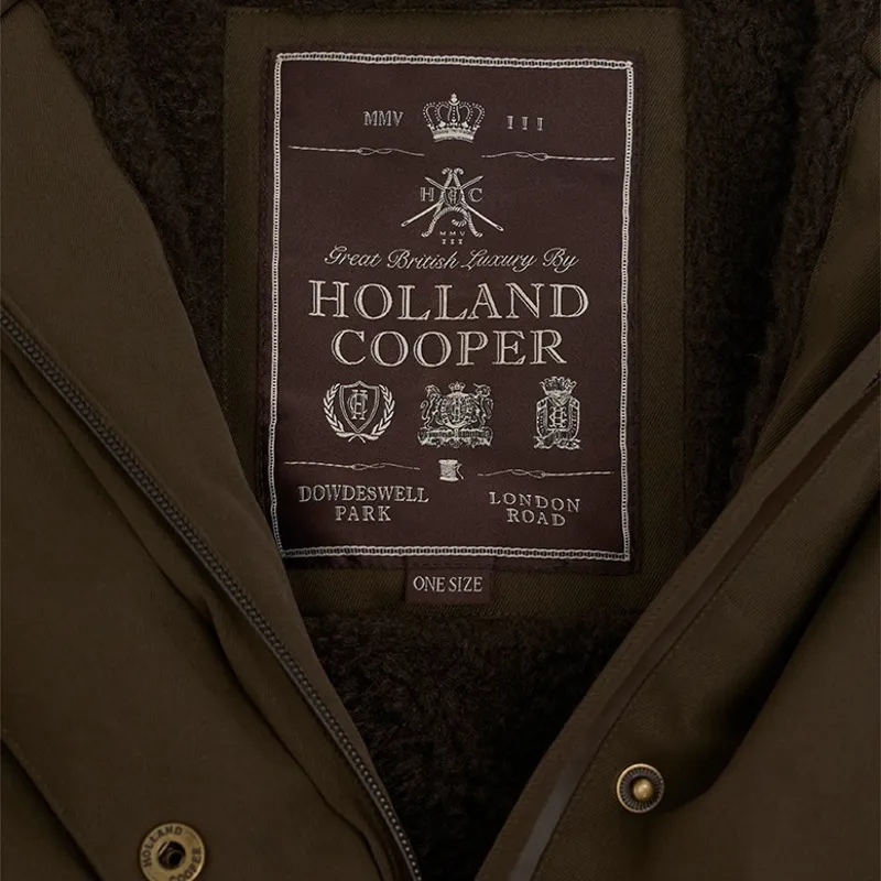 Holland Cooper Women's One-Size Waterproof Parka - Olive Brown-6