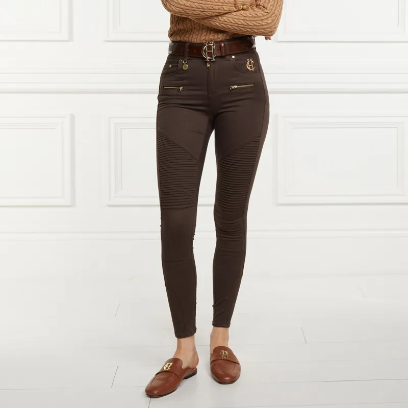 Holland Cooper Women's Biker Jeans - Chocolate