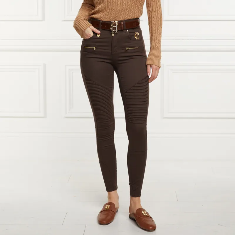 Holland Cooper Women's Biker Jeans - Chocolate-1