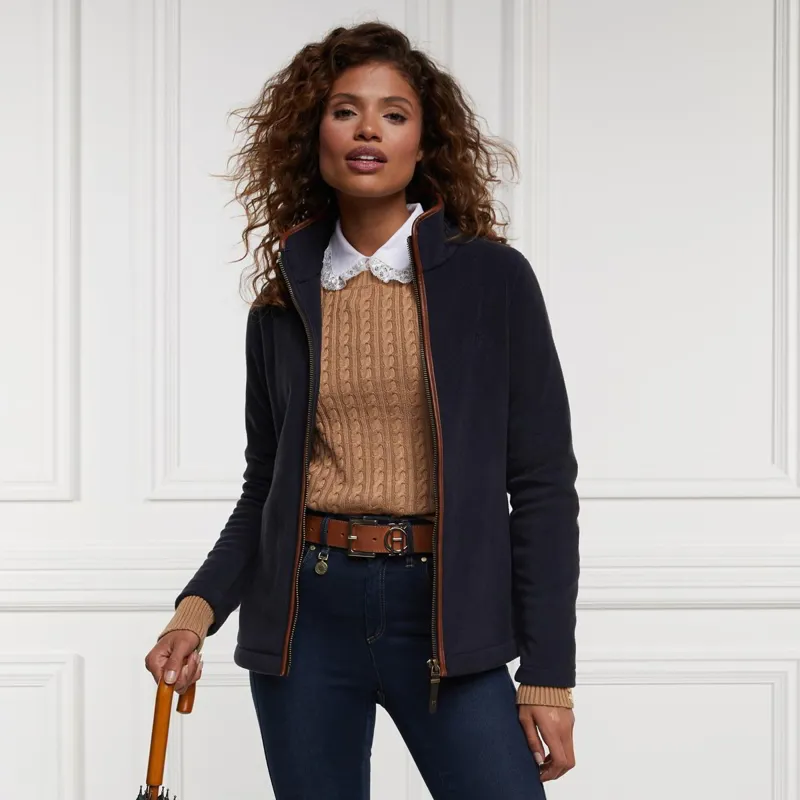 Holland Cooper Country Fleece Womens Jacket - Ink Navy