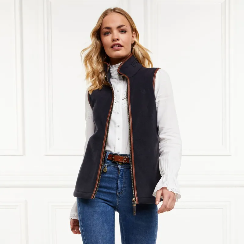 Holland Cooper Country Fleece Womens Vest - Ink Navy