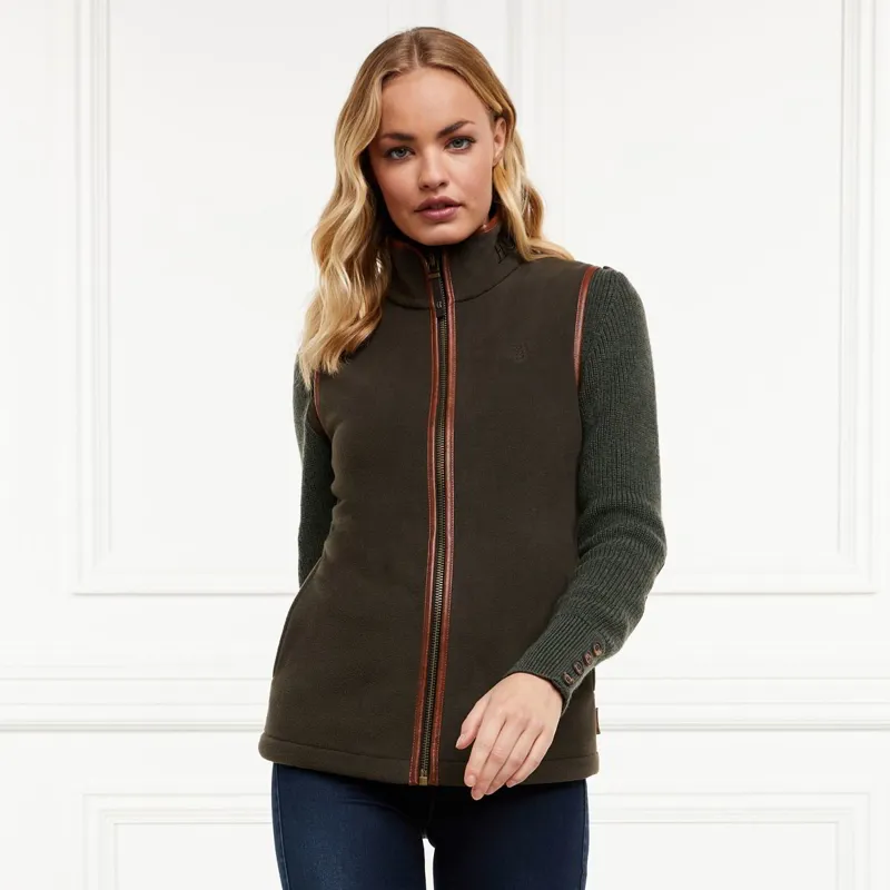 Holland Cooper Country Fleece Womens Vest - Khaki