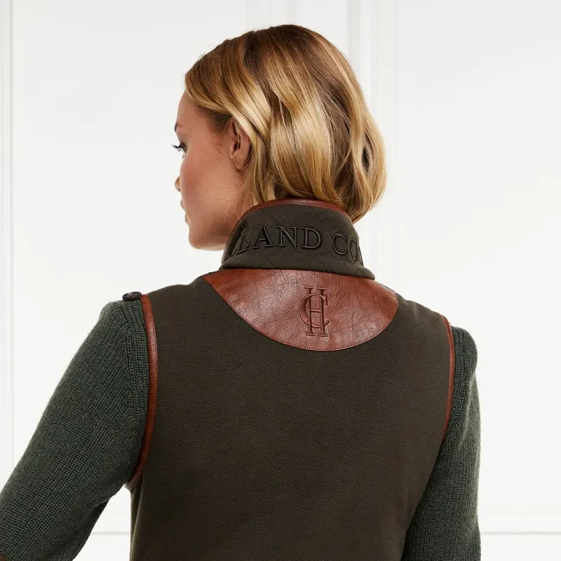 Holland Cooper Country Fleece Womens Vest - Khaki-2