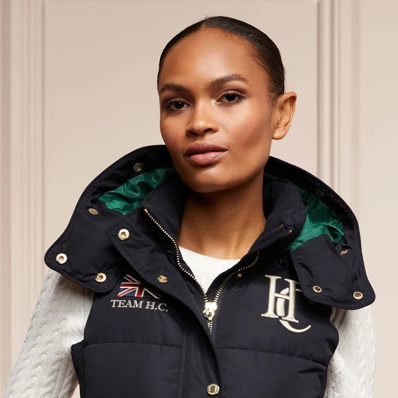 Holland Cooper Team Hooded Ladies Vest - Ink Navy-2
