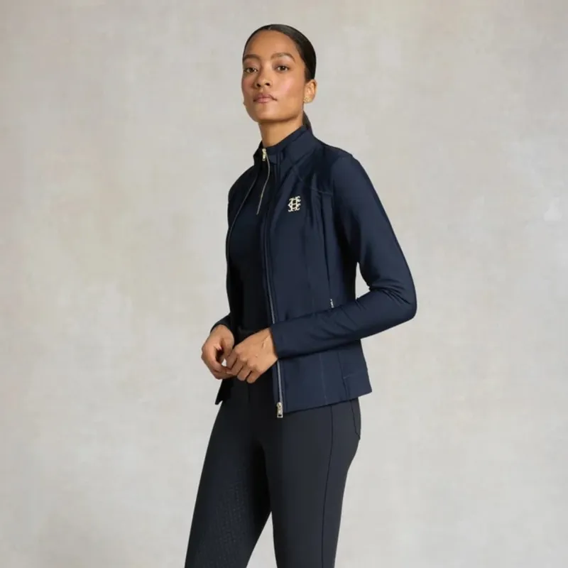 Holland Cooper Chiltern Women's Zip Training Top - Ink Navy-4