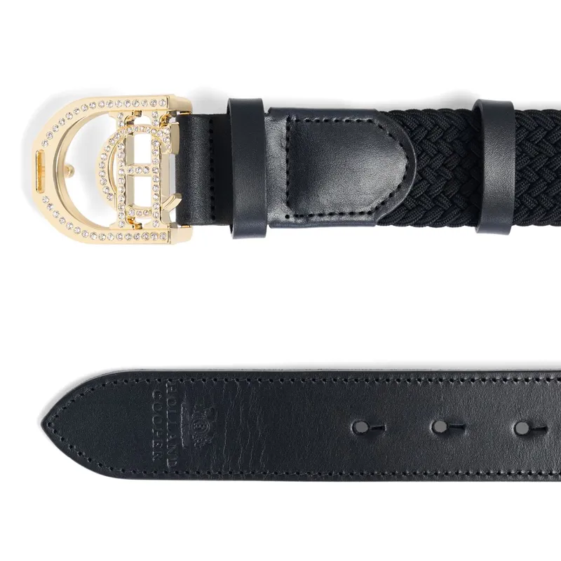 Holland Cooper Stirrup Heritage Belt - Black Crystal-1