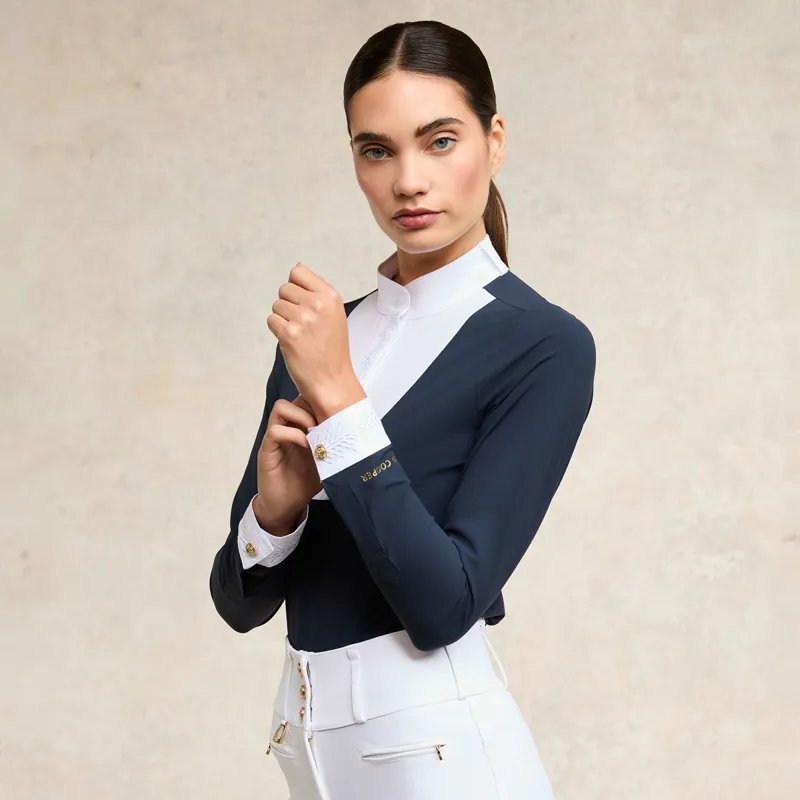 Holland Cooper Gatcombe Ladies Show Shirt - Ink Navy-1
