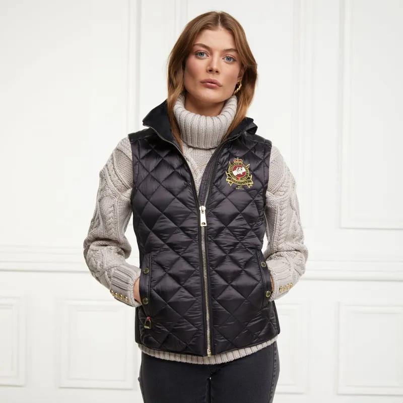 Holland Cooper Diamond Quilt Classic Ladies Vest - Black