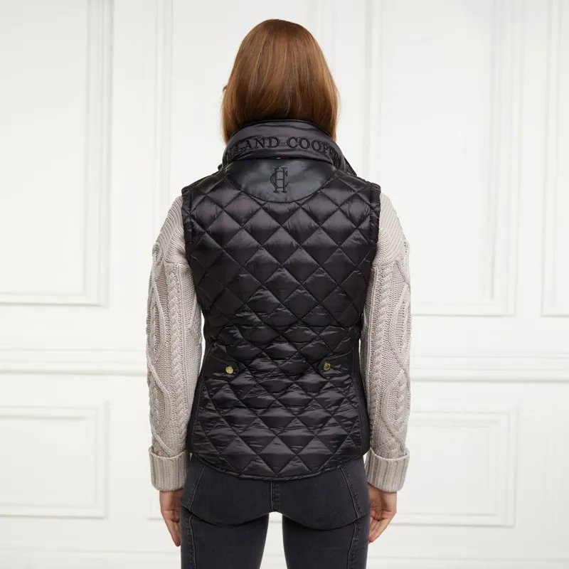 Holland Cooper Diamond Quilt Classic Ladies Vest - Black-1