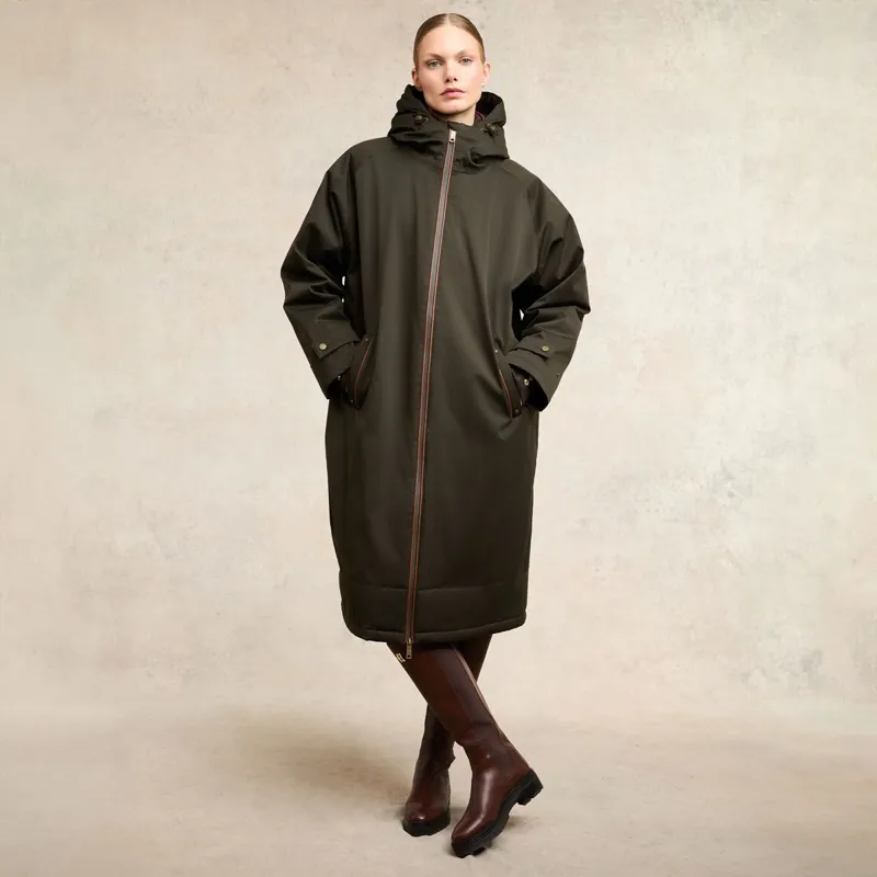 Holland Cooper One Size Waterproof Women's Country Coat - Khaki-3