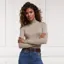 Holland Cooper Essential Turtleneck Womens Top - Oatmeal