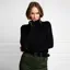 Holland Cooper Seattle Roll Neck Ladies Cable Knit Sweater-Black