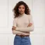 Holland Cooper Seattle Roll Neck Ladies Cable Knit Sweater - Oatmeal