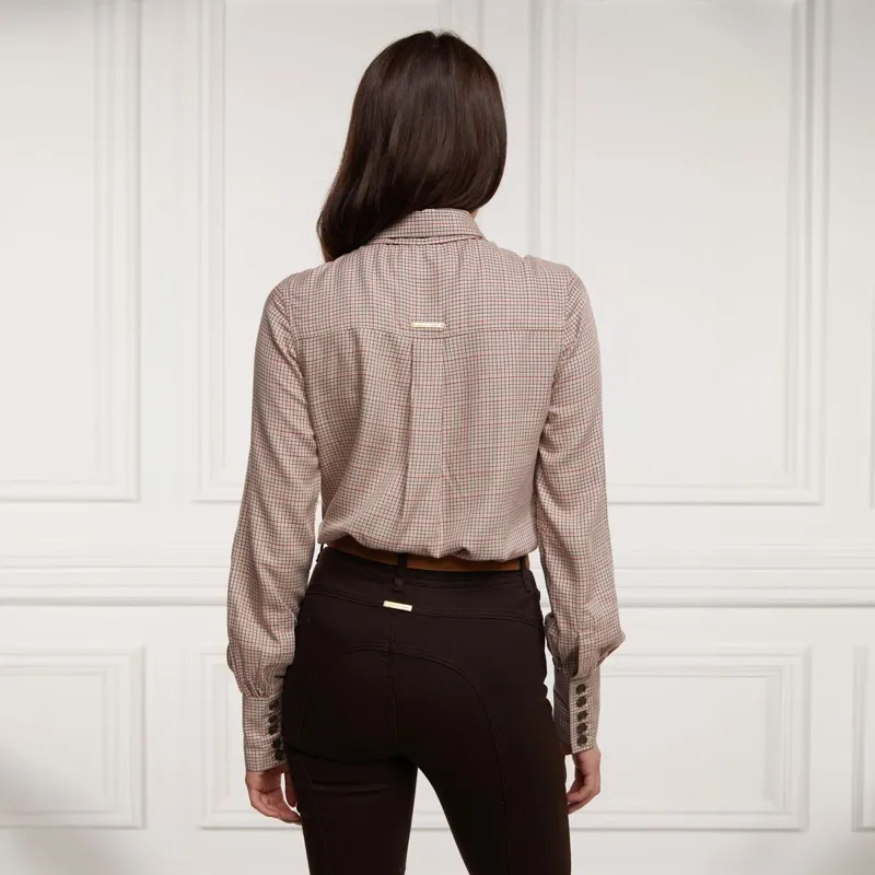 Holland Cooper Heritage Ladies Shirt - Oatmeal Check-3