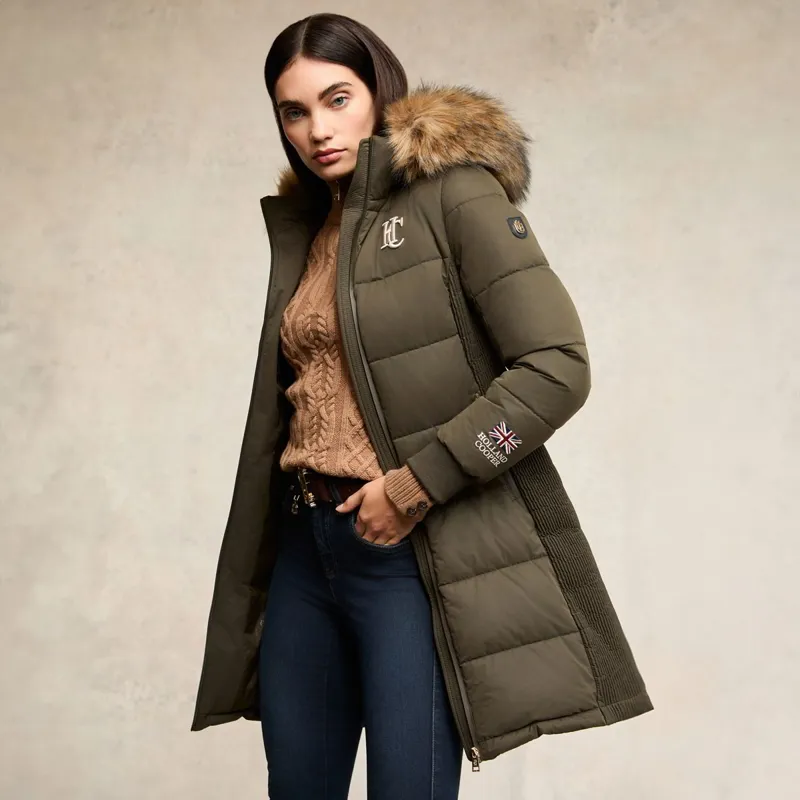 Holland Cooper Team Padded Women's Coat - Khaki