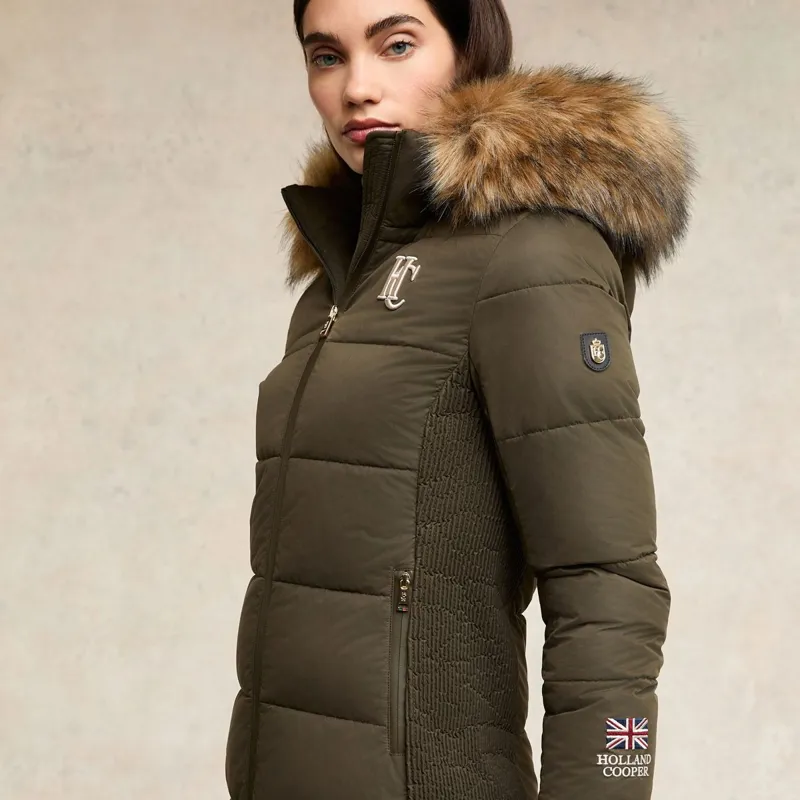 Holland Cooper Team Padded Women's Coat - Khaki-2