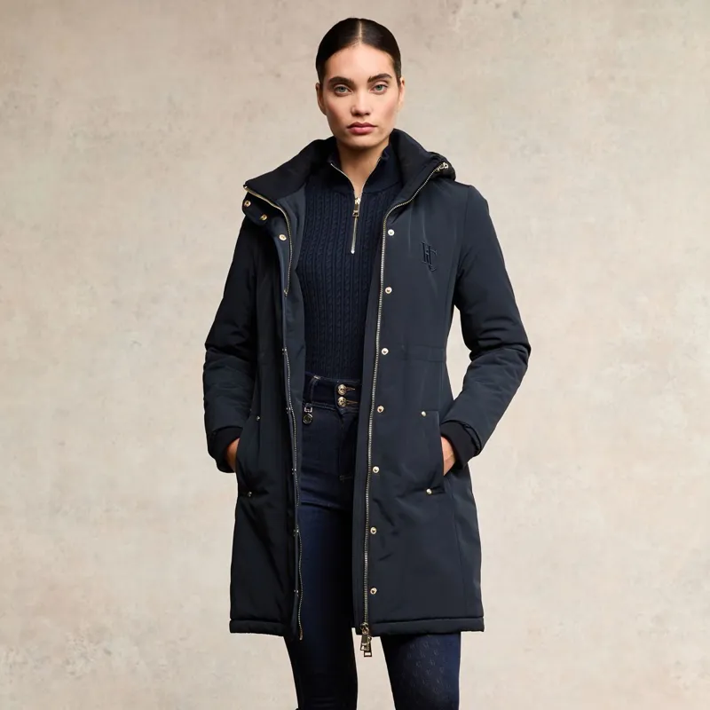 Holland Cooper Team Waterproof Women's Coat - Ink Navy Mono-1