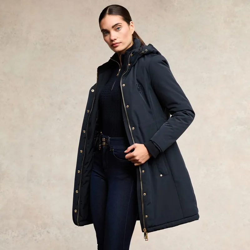 Holland Cooper Team Waterproof Women's Coat - Ink Navy Mono-2