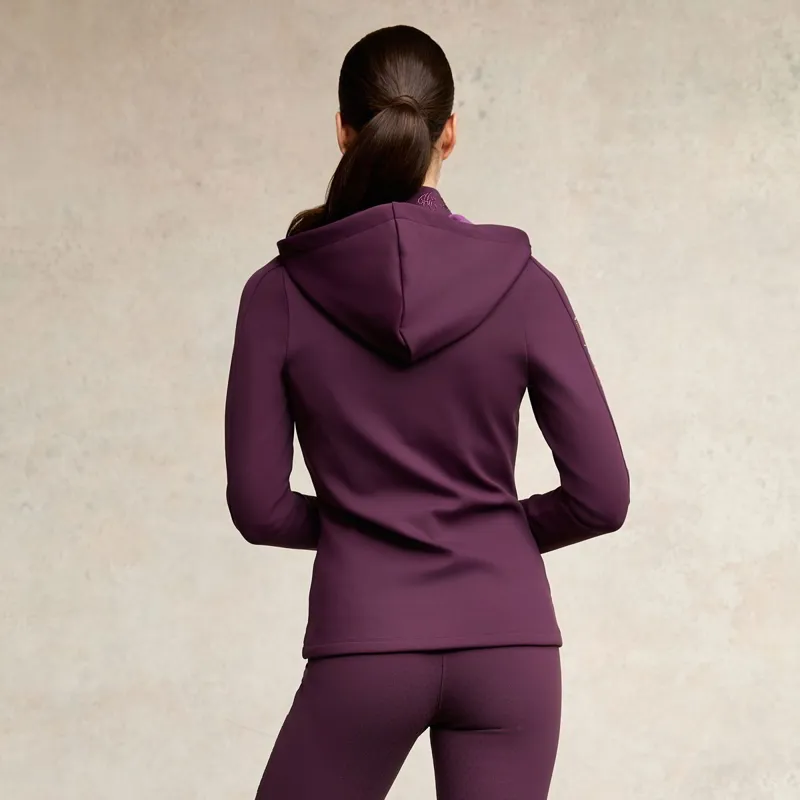 Holland Cooper Crystal Zip Women's Hoodie - Aubergine-3